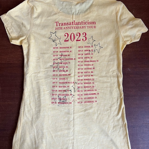 Death Cab for Cutie Transatlanticism Tour Concert Tee T-Shirt - Picture 2 of 3